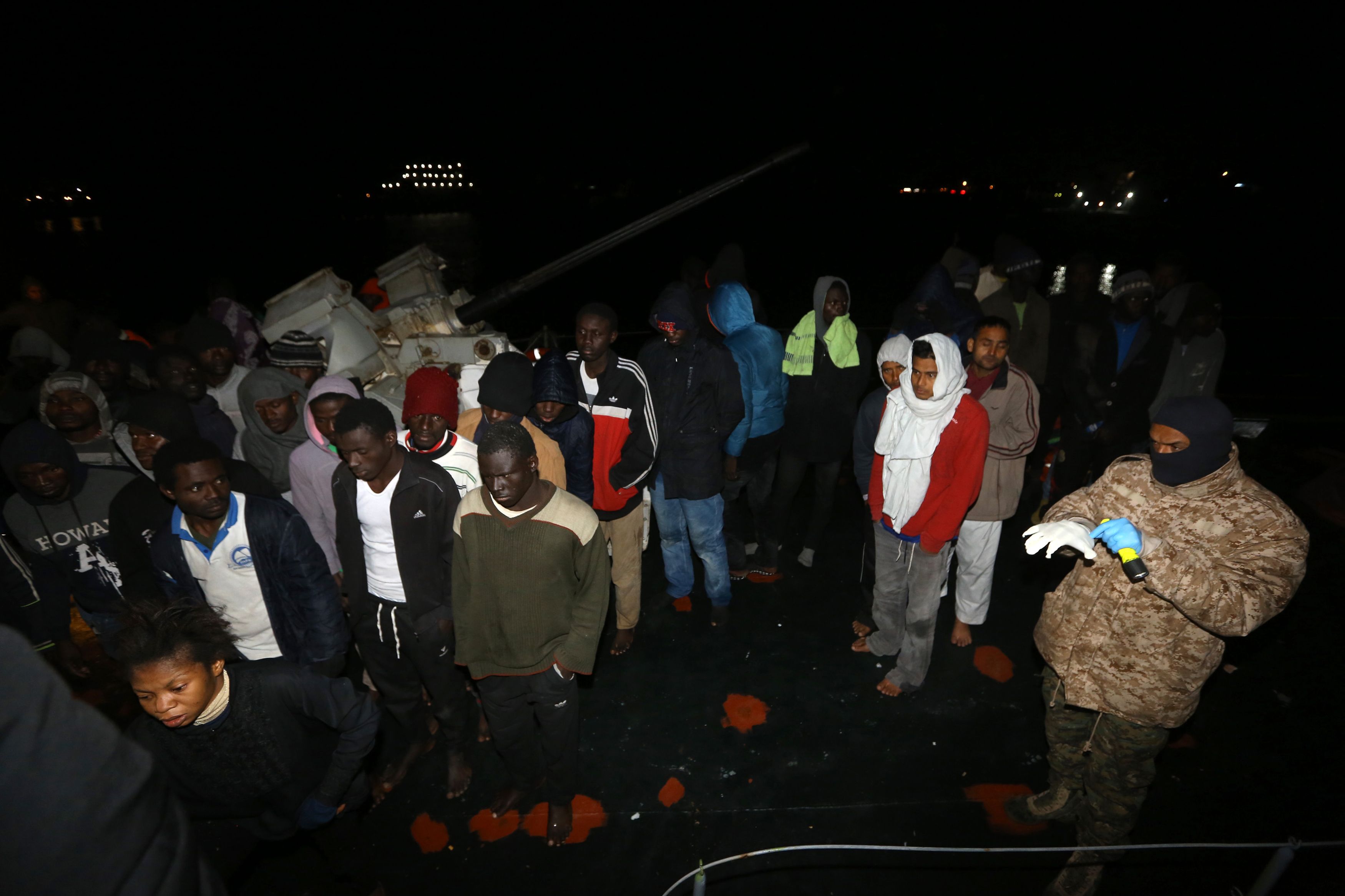 مهاجرون على سواحل ليبيا
