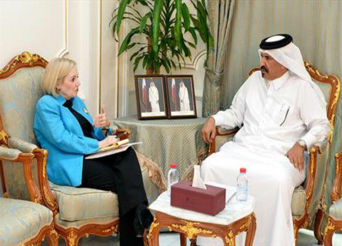 باترسون تجتمع مع محمد بن أحمد بن طوار نائب رئيس غرفة قطر