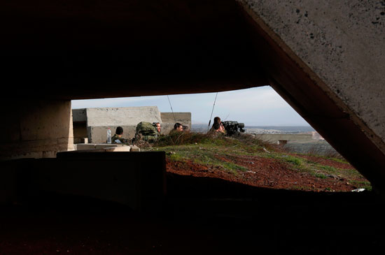 تمركز لجنود الاحتلال على هضبة الجولان المحتلة
