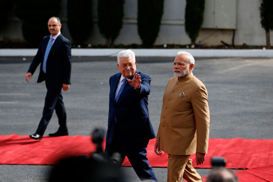 رئيس وزراء الهند يصل رام الله