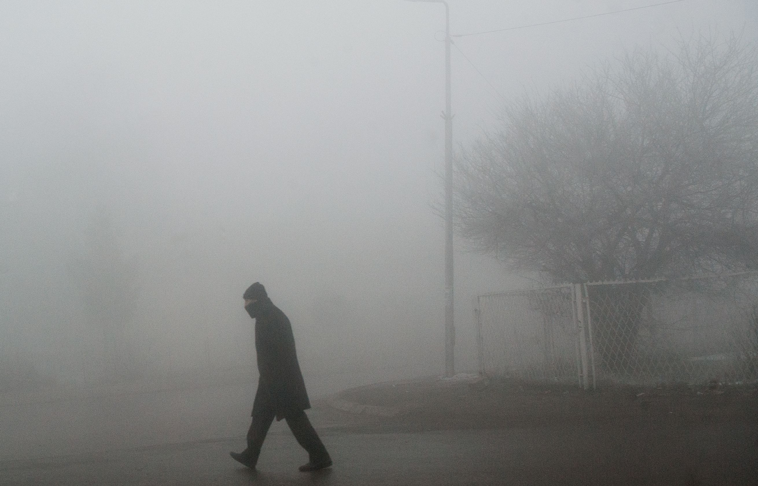 الضباب الدخانى فى كوسوفو نتيجة للتلوث