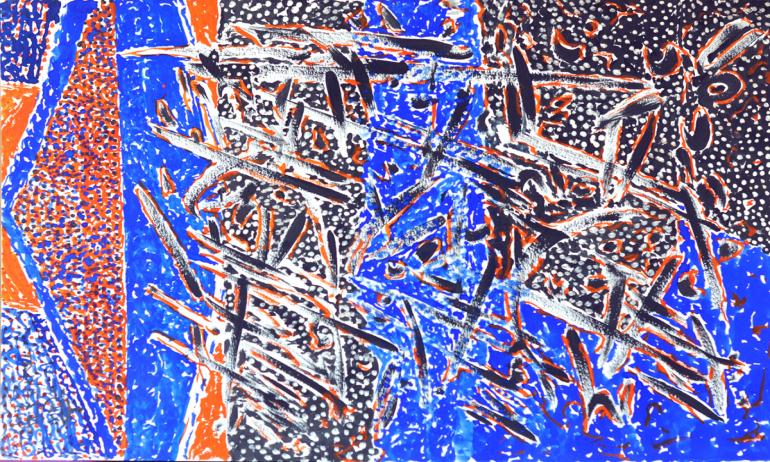 Taha Hussein - Abstract II - Acrylic on Paper - 50 x 70 cm - 2011_0