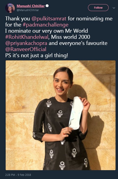تغريدة ملكة جمال الهند لعام2017
