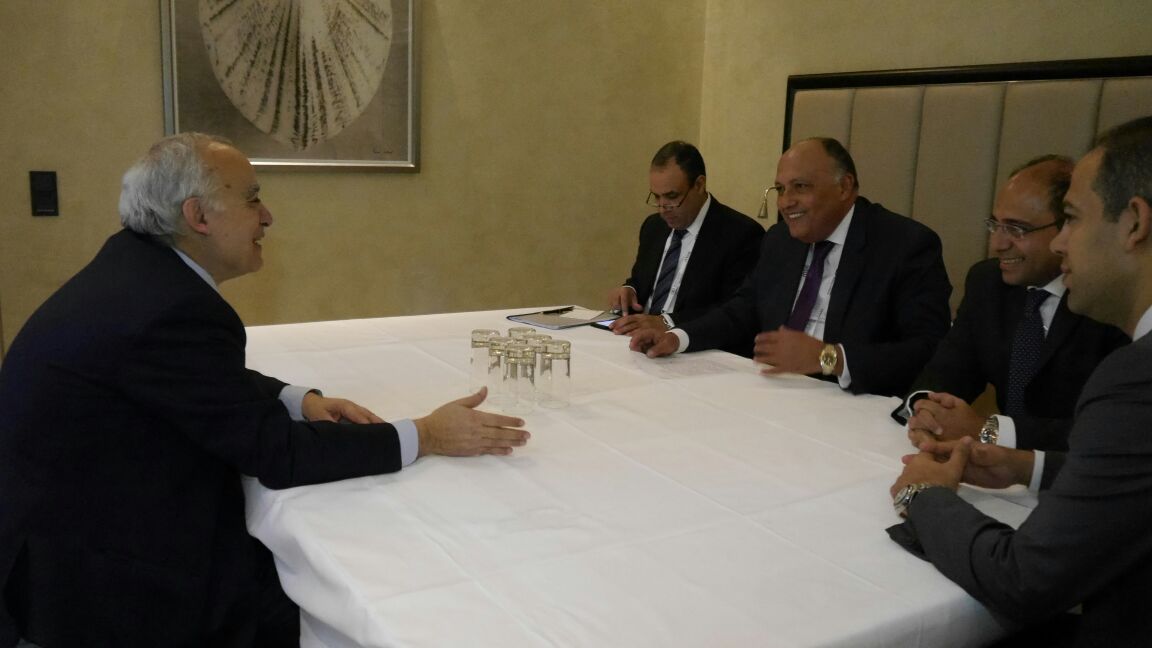 وزير الخارجية يلتقي مبعوث الأمم المتحدة إلى ليبيا غسان سلامة