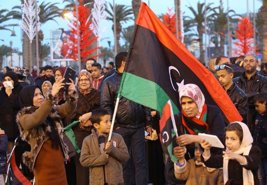 جانب من احتفالات الليبين 