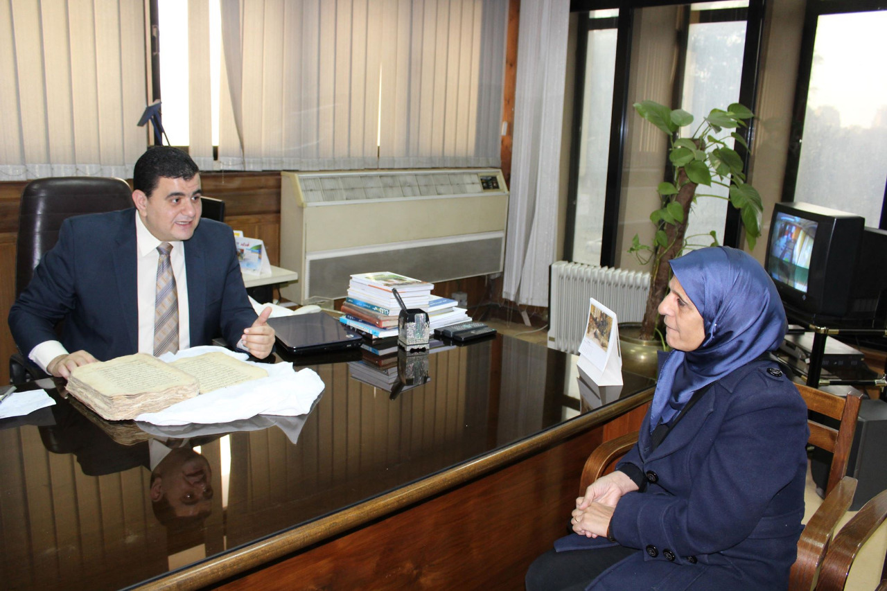 الدكتور أحمد الشوكى فى لقاءه مع السيدة أمانى