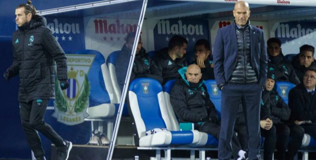 جاريث بيل يترك مقاعد بدلاء ريال مدريد فى الشوط الأول أمام ليجانيس