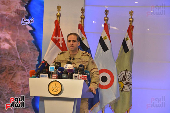 مؤتمر صحفى لعرض آخر تطورات العملية العسكرية الشاملة سيناء 2018 (4)