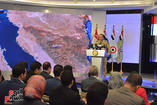 مؤتمر صحفى لعرض آخر تطورات العملية العسكرية الشاملة سيناء 2018 (1)