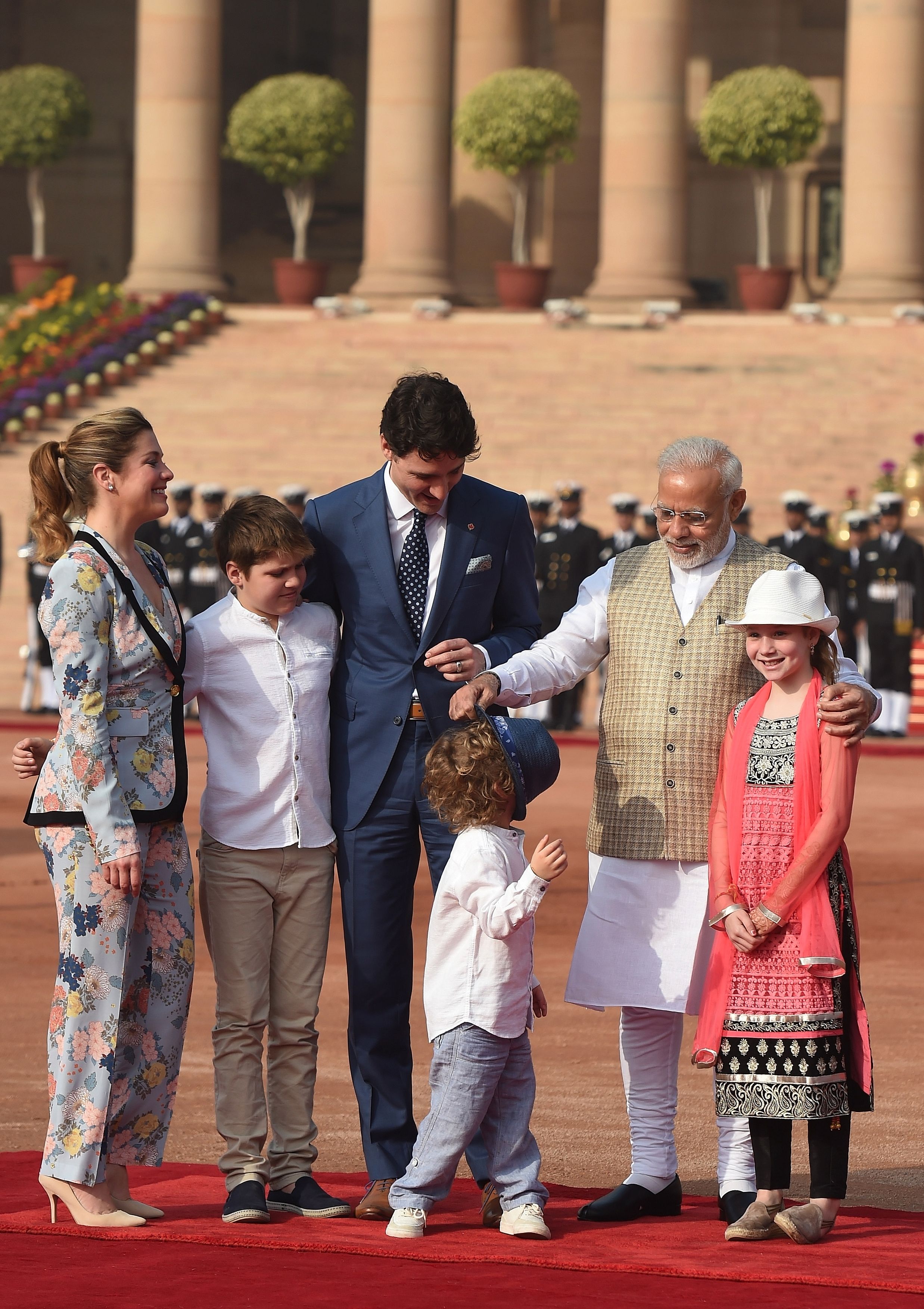 رئيس الوزراء الكندى يصطحب عائلته فى زيارته الرسمية للهند