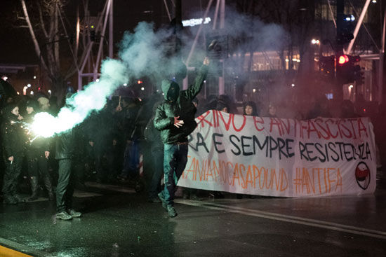 مظاهرات عنيفة فى إيطاليا