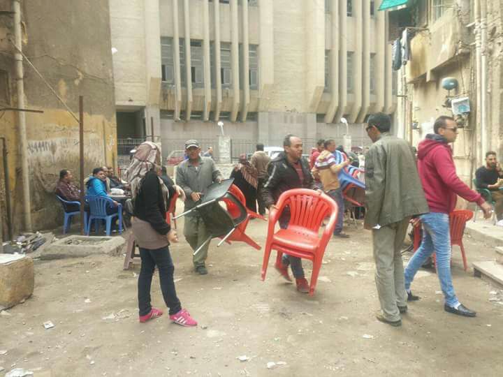 حملة مكبرة لإزالة الاشغالات امام مبنى محكمة شبرا  (1)