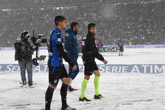 تأجيل مباراة يوفنتوس وأتالانتا بسبب الثلوج  (19)