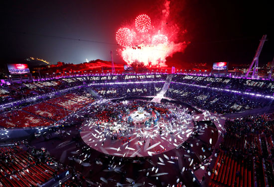   ختام مبهر للأولمبياد الشتوية بكوريا الجنوبية (20)