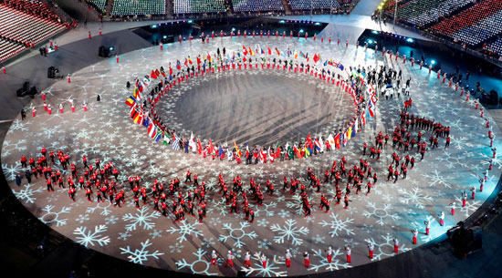   ختام مبهر للأولمبياد الشتوية بكوريا الجنوبية (14)