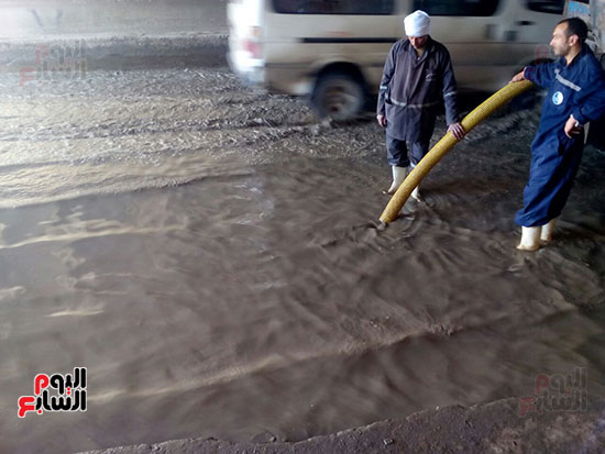 شفط مياه الأمطار من شوارع القاهرة (2)