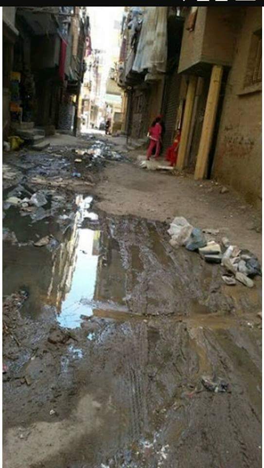 مياه الصرف تغرق شوارع القرية (1)