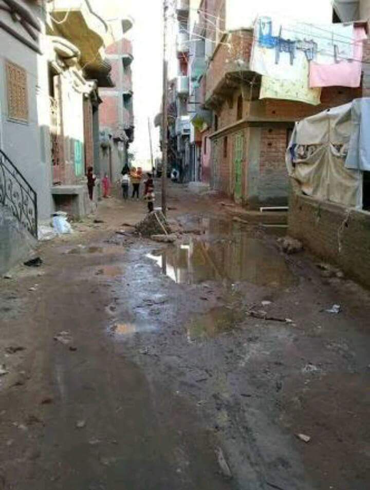 مياه الصرف تغرق شوارع القرية (2)