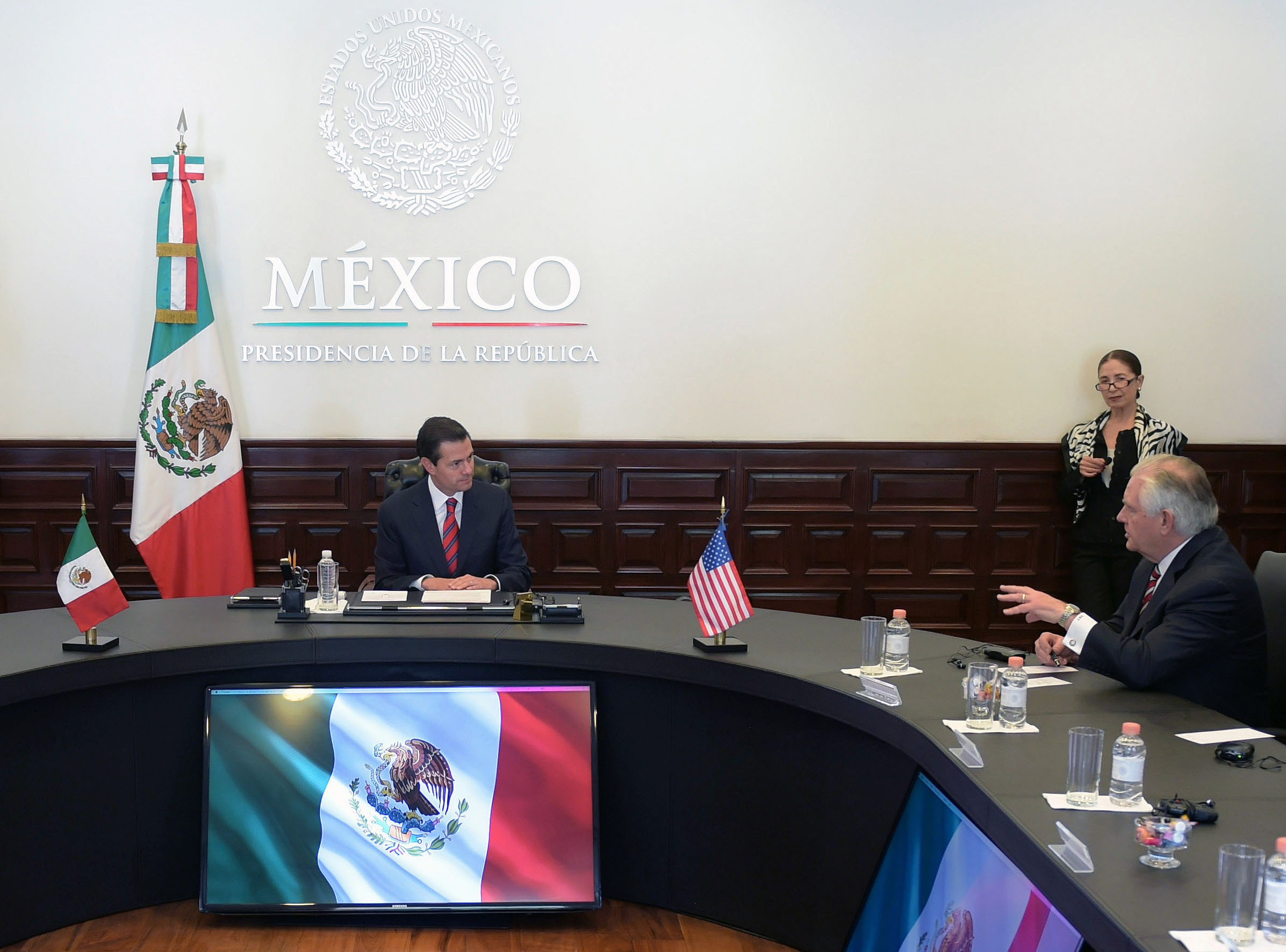 مباحثات بين وزير الخارجية الامريكى والرئيس المكسيكى