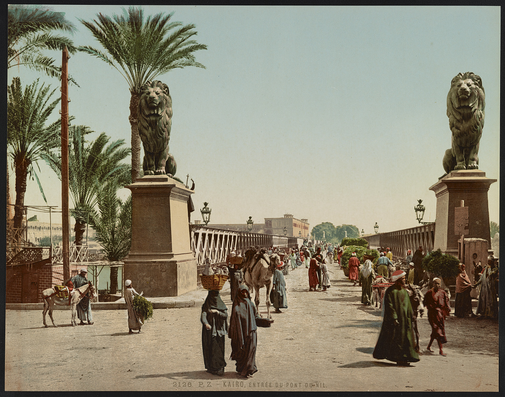 لوحة لقصر النيل مابين عامى 1890 - 1910
