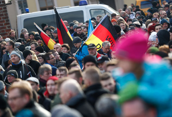 جانب من التظاهرات الألمانية  