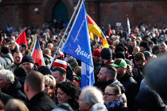 المتظاهرون الألمان فى برلين 