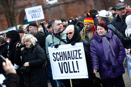 متظاهرون ألمان 