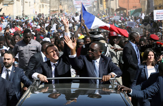  إيمانويل ماكرون والرئيس السنغالى 