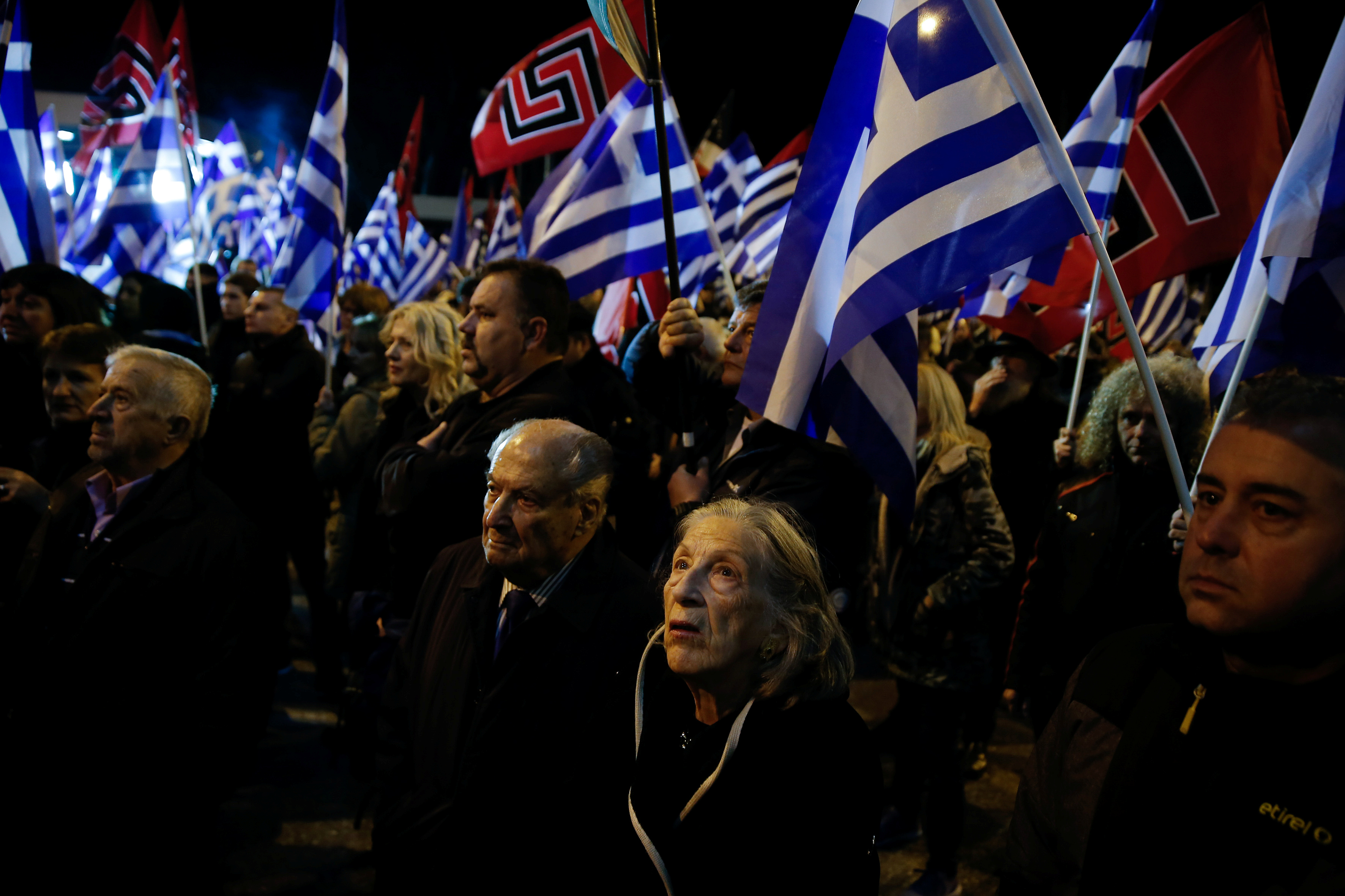 الآلاف يتظاهرون فى أثينا