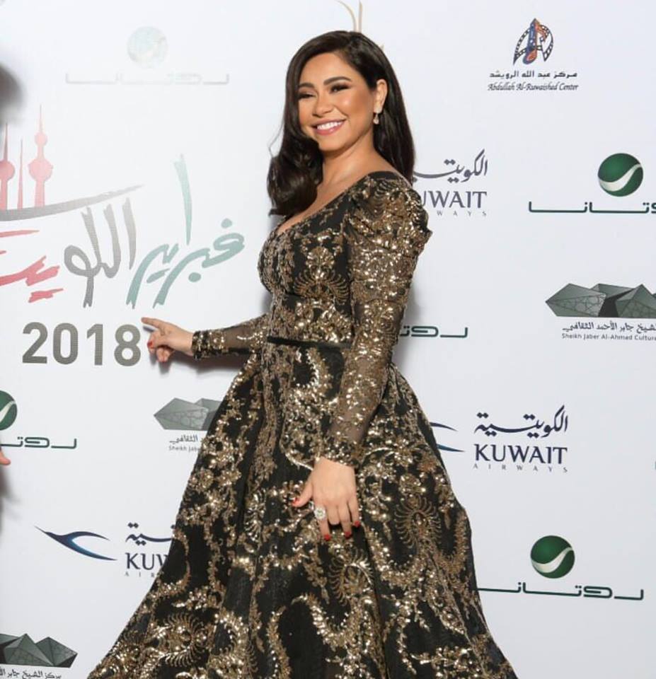 شيرين ترتدى فستان بتوقيع يوسف الجاسمى فى الكويت (4)
