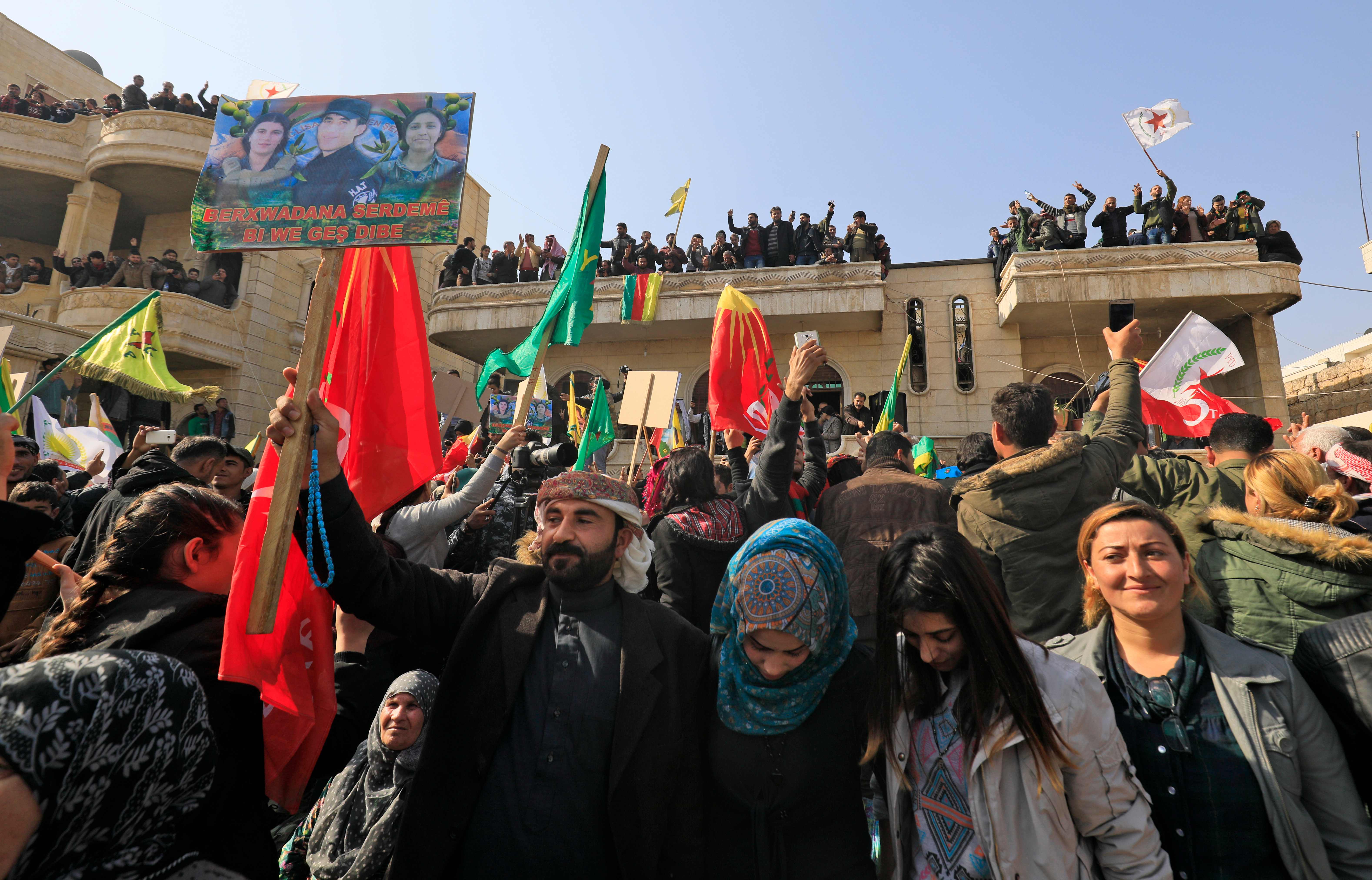 تظاهرات رافضة للعدوان التركى على شمال سوريا