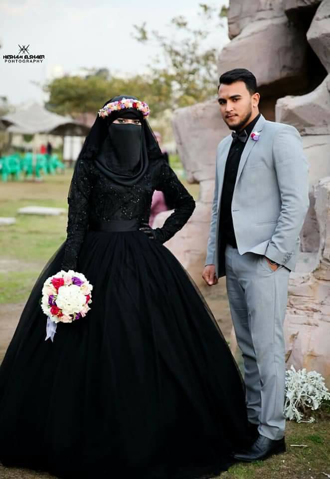 فستان زفاف أسود آخر تقليعة زواج مصرى