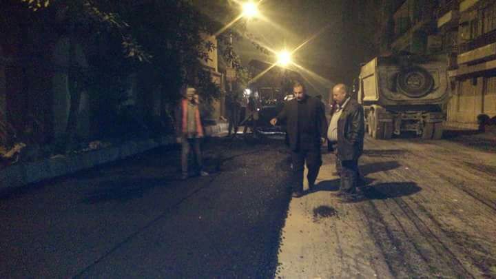 رصف شوارع بالعجوزة تمهيدا لغلق شارع احمد عرابى
