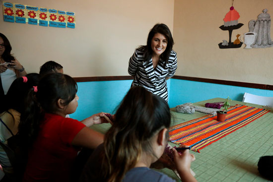 سفيرة أمريكا بالأمم المتحدة تزور ملجأ للأطفال فى جواتيمالا