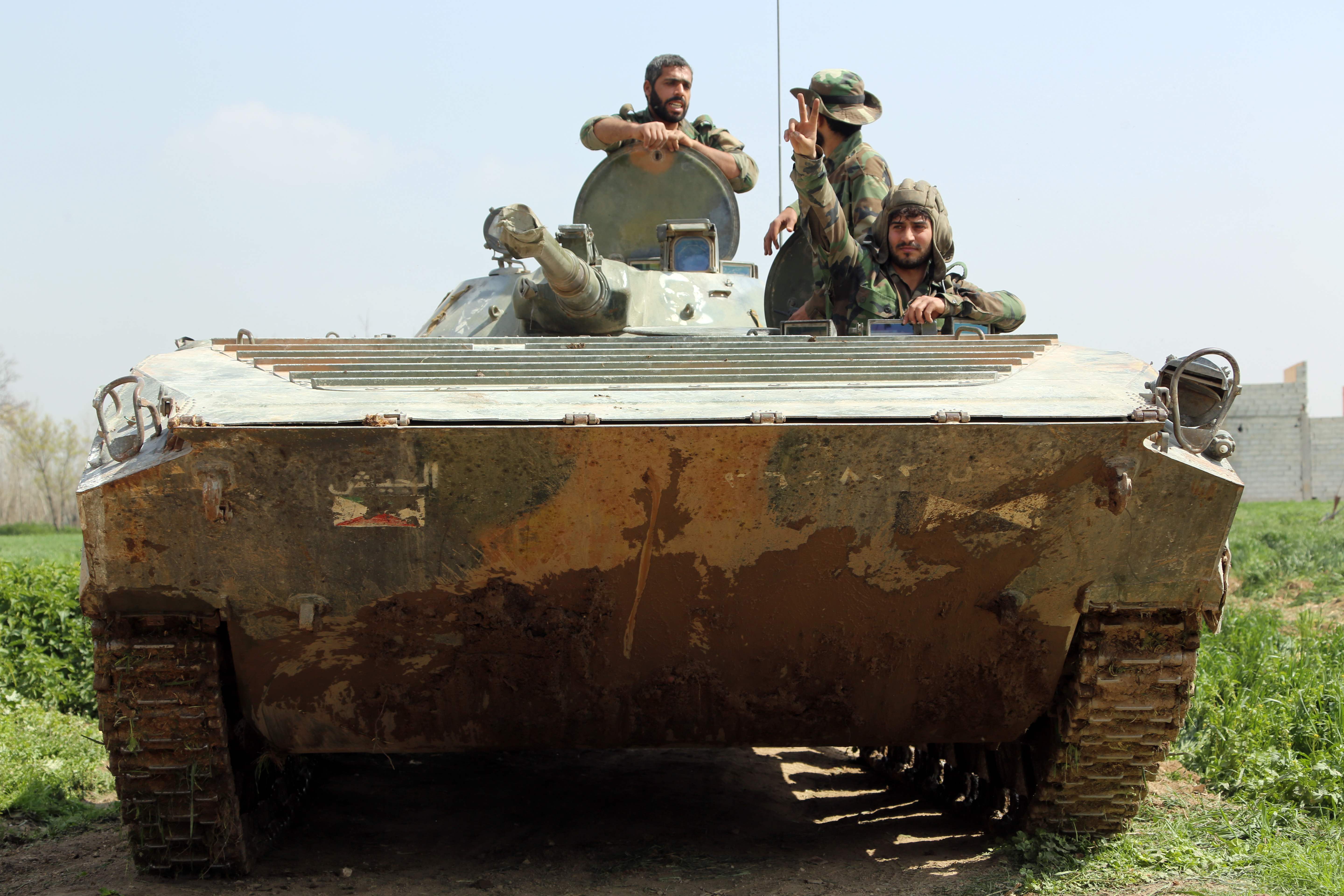 جانب من تقدم القوات السورية فى الغوطة