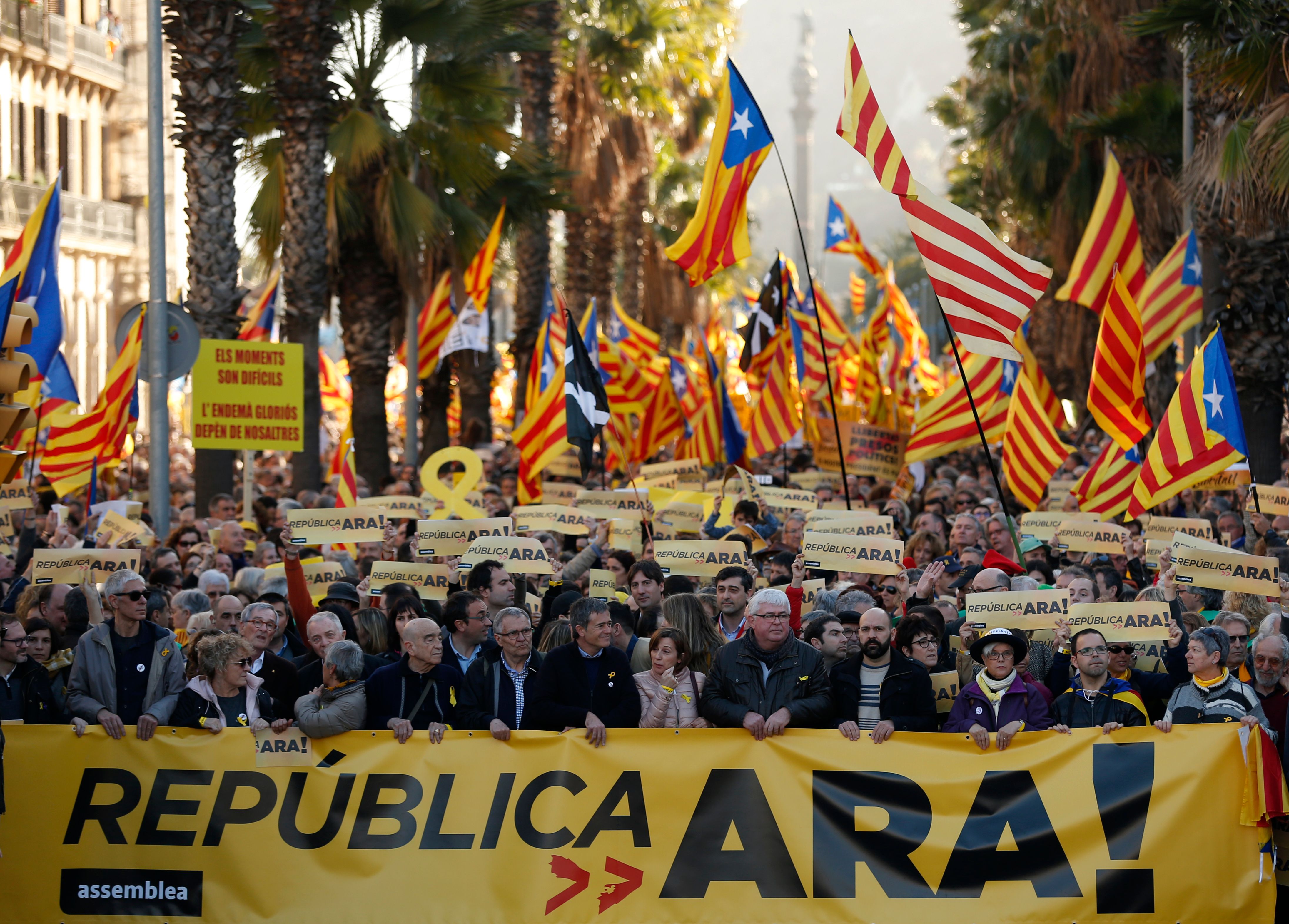 مظاهرات للمطالبة بانفصال كتالونيا عن اسبانيا