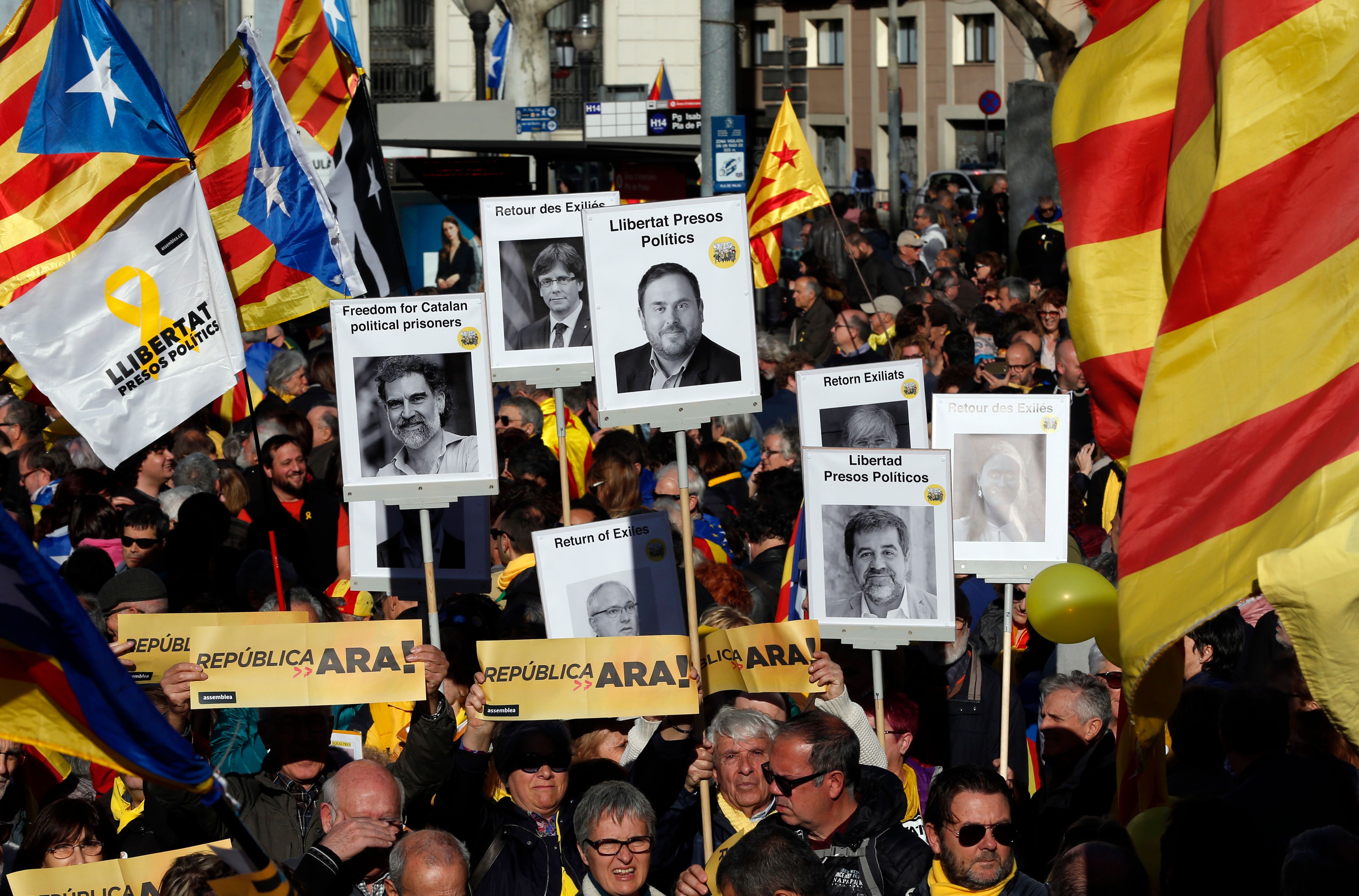 مظاهرات للمطالبة بانفصال كتالونيا