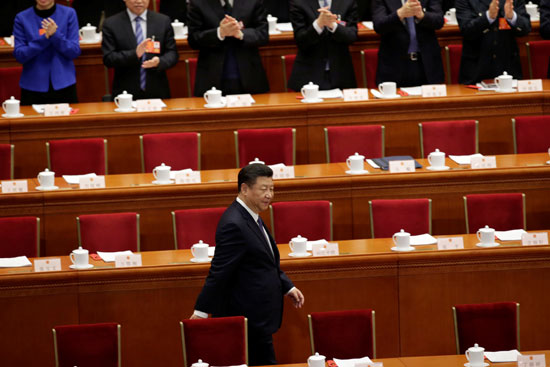 وصول الرئيس الصينى إلى قاعة الشعب الكبرى