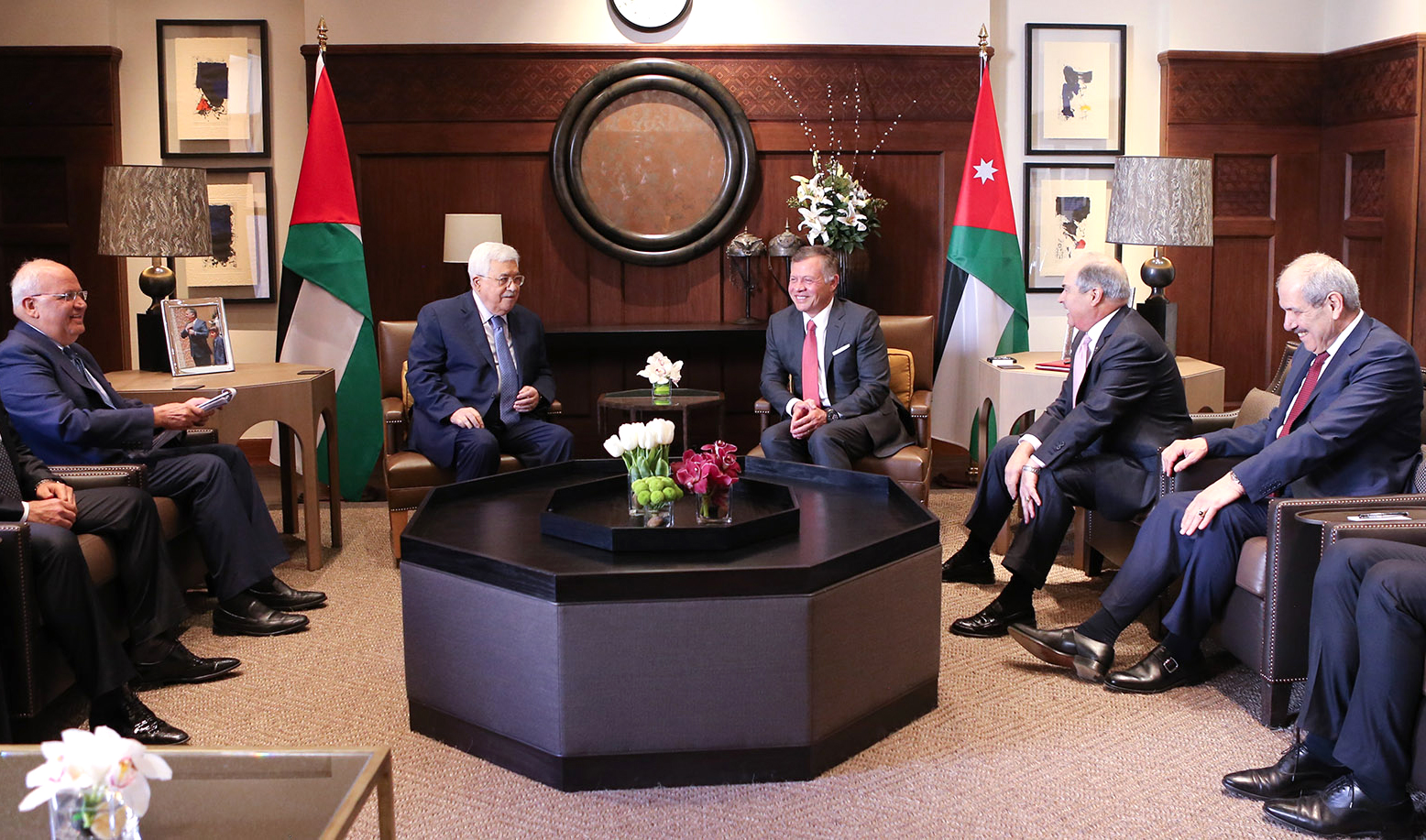 لقاء العاهل الأردنى الرئيس الفلسطينى