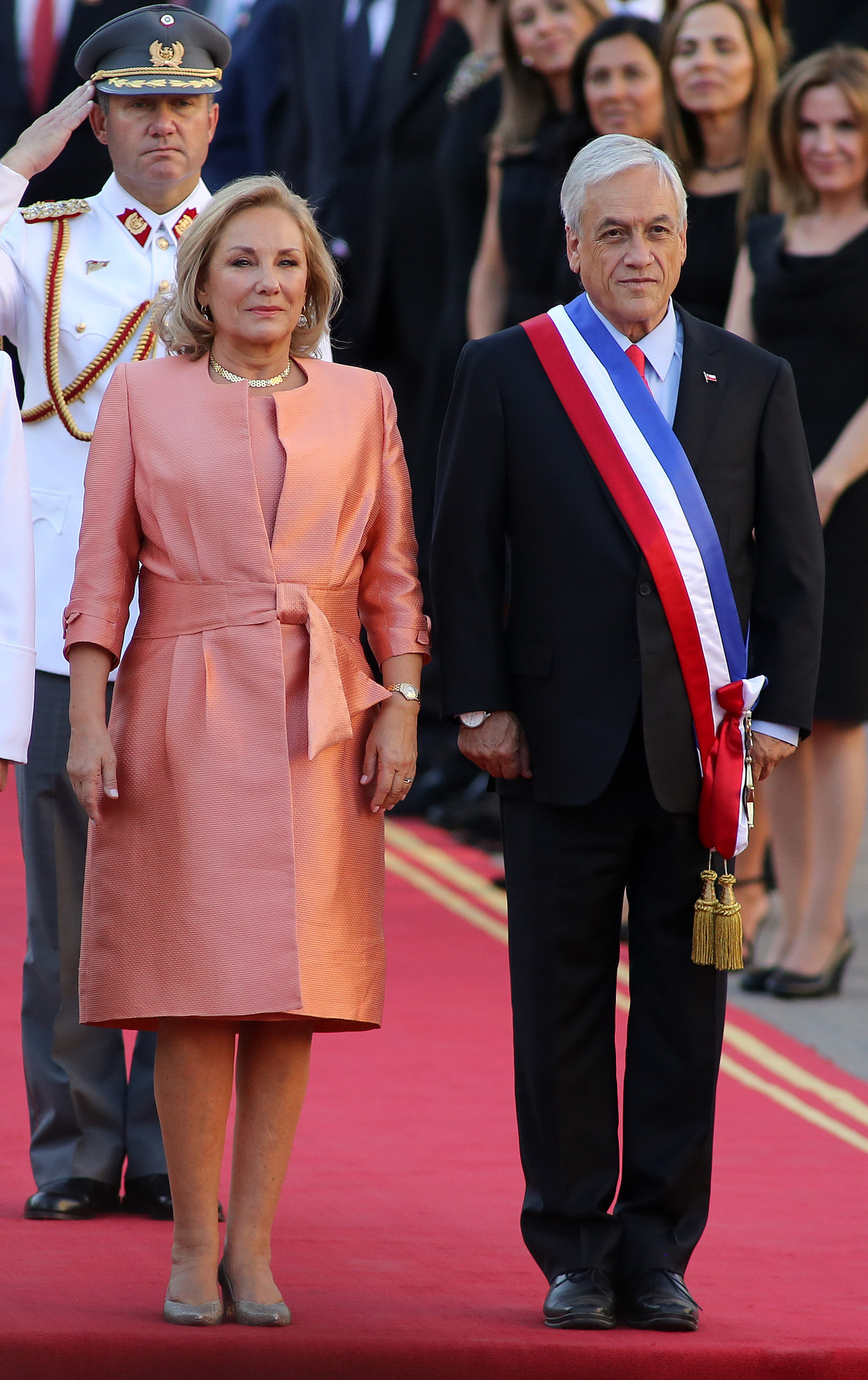 الرئيس الشيلي الجديد سيباستيان بينيرا وزوجته