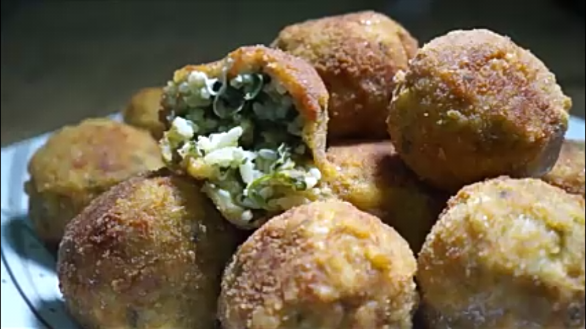 طريقة عمل كرات الأرز بالسبانخ  (7)