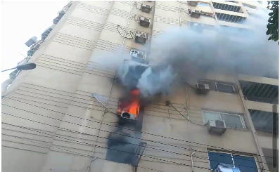 حريق بشقة سكنية