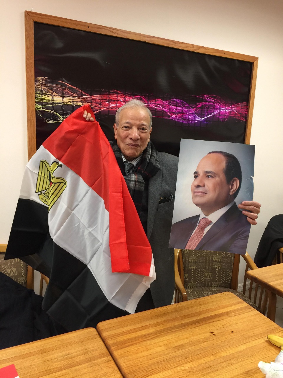أحد الناخبين المصريين فى نيويورك