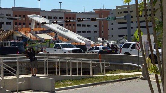 انهيار جسر أمام جامعة فلوريدا