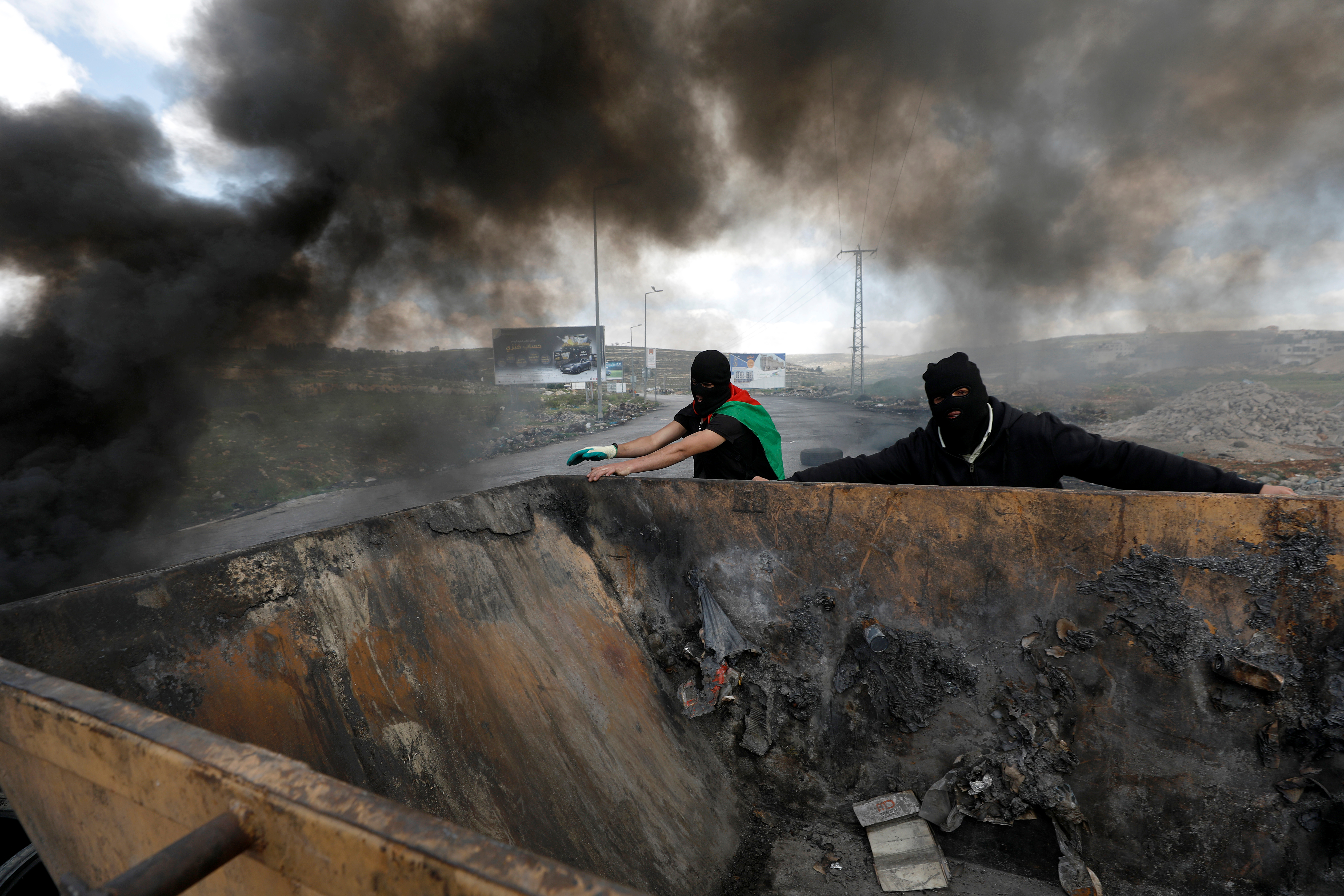 جانب من الاشتباكات فى فلسطين