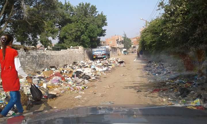 القمامة بشوارع القرية
