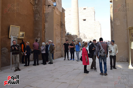 زيارات السياح لمعابد الكرنك التاريخية