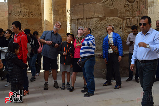 زيارات السياح لمعالم الأقصر التاريخية الفرعونية