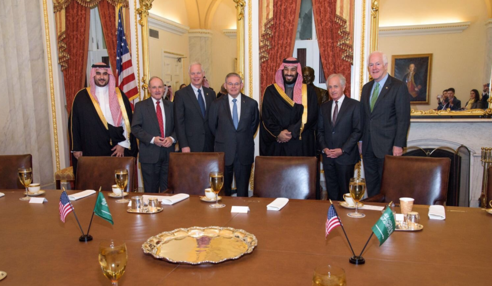 ولى العهد السعودي مع أعضاء الكونجرس