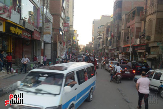 مسيرة حاشدة بالسيارات فى شوارع بنى سويف